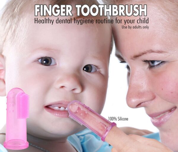 Finger Toothbrush - Pink Silicone
