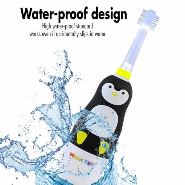Brilliant Oral Care Kids Sonic Toothbrush - Penguin Waterproof Design
