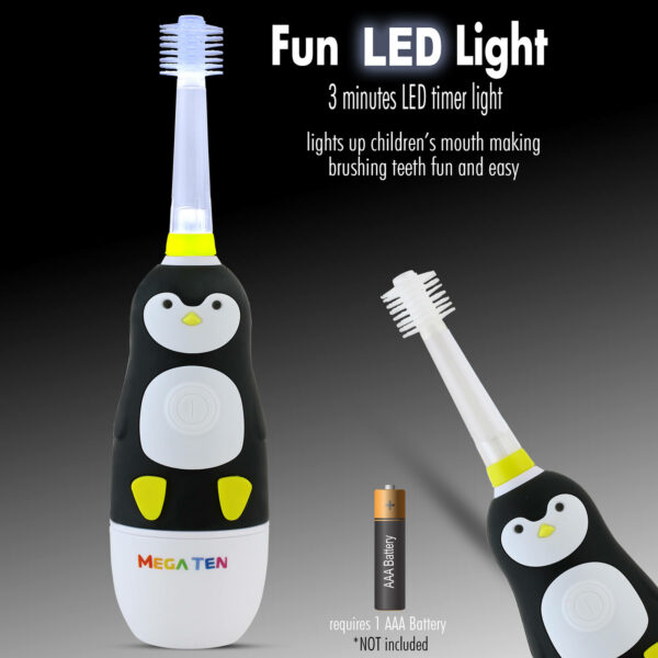 Brilliant Oral Care Kids Sonic Toothbrush - Penguin with LED Light