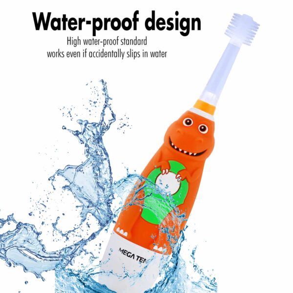 Brilliant Oral Care Big Kids Sonic Toothbrush - Dinosaur Waterproof Design
