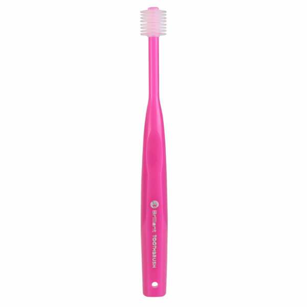 Pink Brilliant Oral Care Round Toothbrush