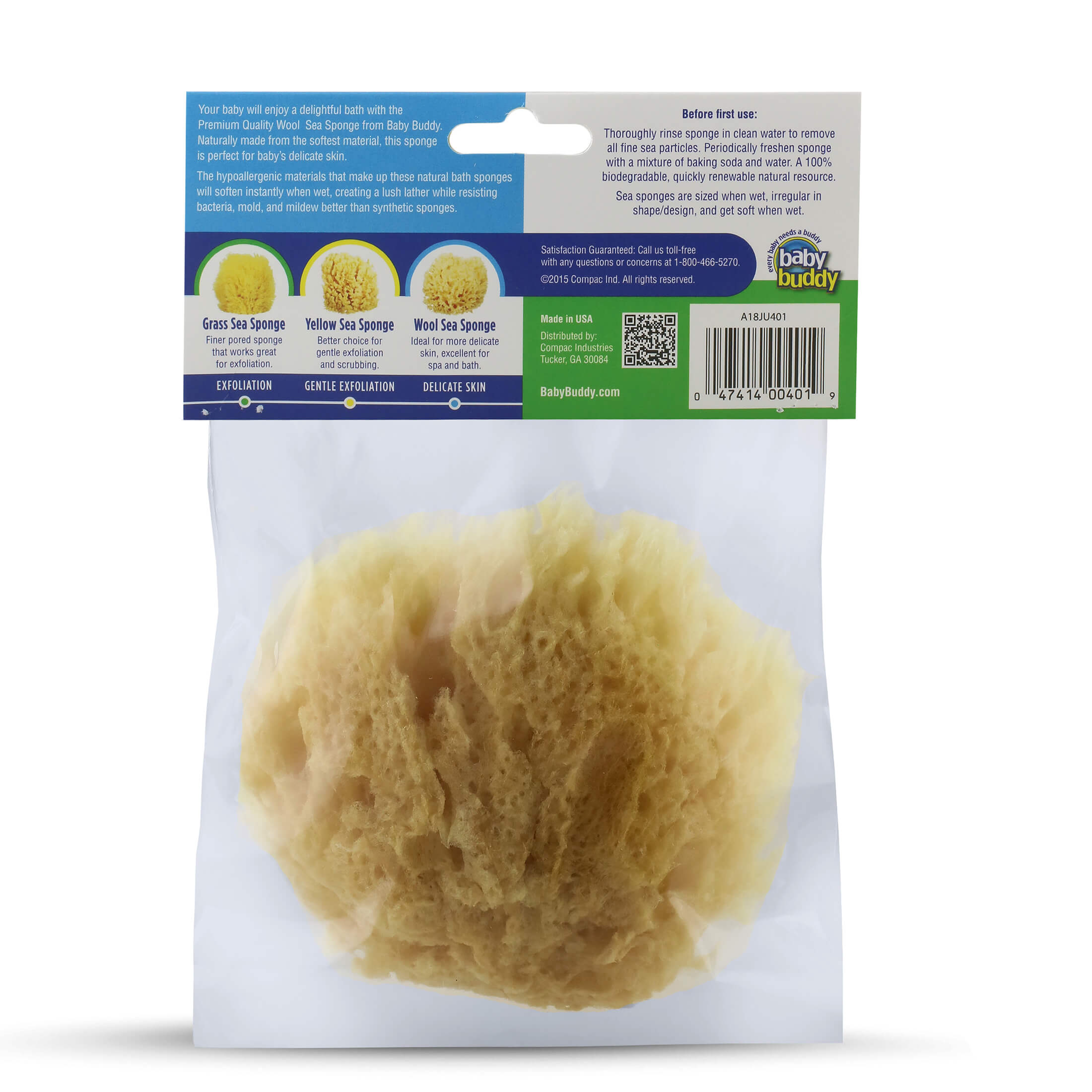 Sea Wool Natural Bath Sponge Large 4 to 5 inches