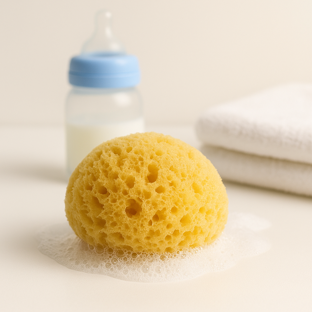 ChatGPT Image Apr 30 2025 11_44_52 AM • BabyBuddy Natural sponge on bubbles beside baby bottle